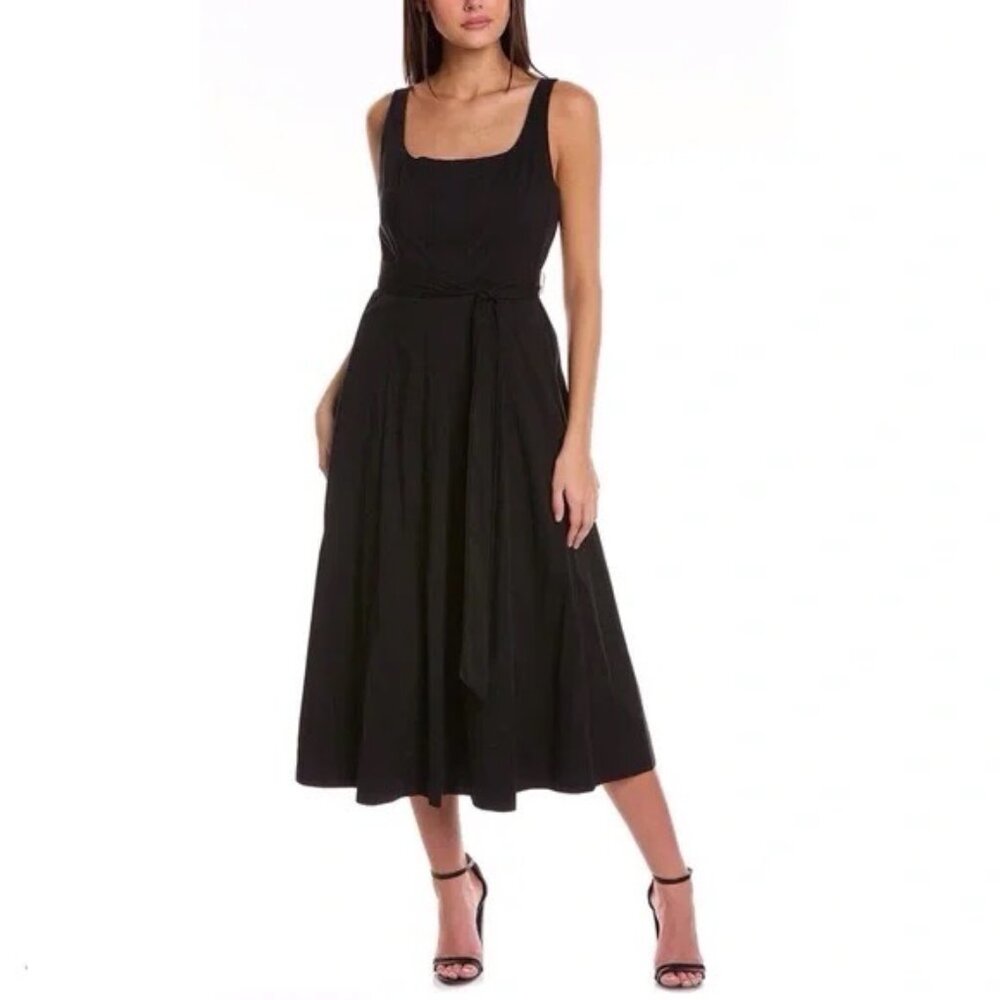 Anne Klein Sleeveless Square Fit & Flare Midi Dress